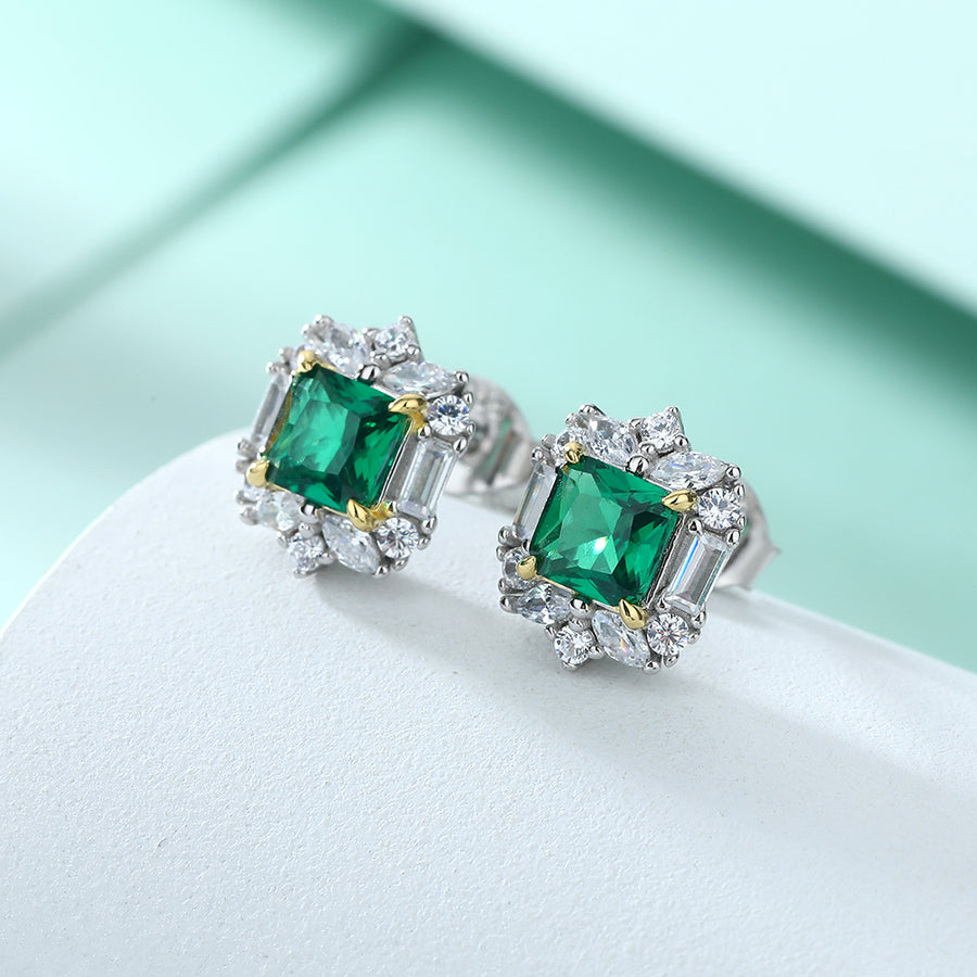 Emerald Court Earrings