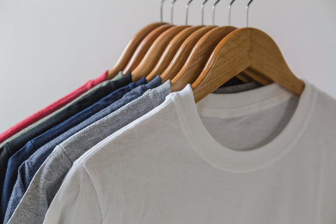 Image of A rack of T-Shirts